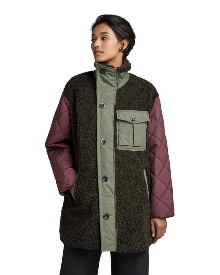 G-STAR RAW Damen Teddy Mix Jacke Jackets XS Grau (asfalt D22042-C454-995), XS Grau (asfalt D22042-C4