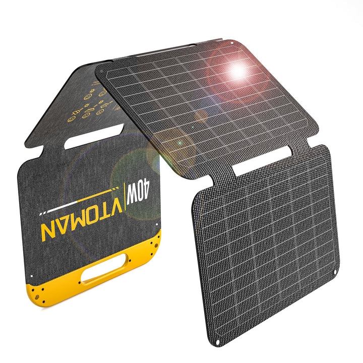 VTOMAN VS40 Tragbares Solarpanel 40W 13,9V, 25% Wirkungsgrad Faltbar | Solarpanel / IP67 Wasserdicht