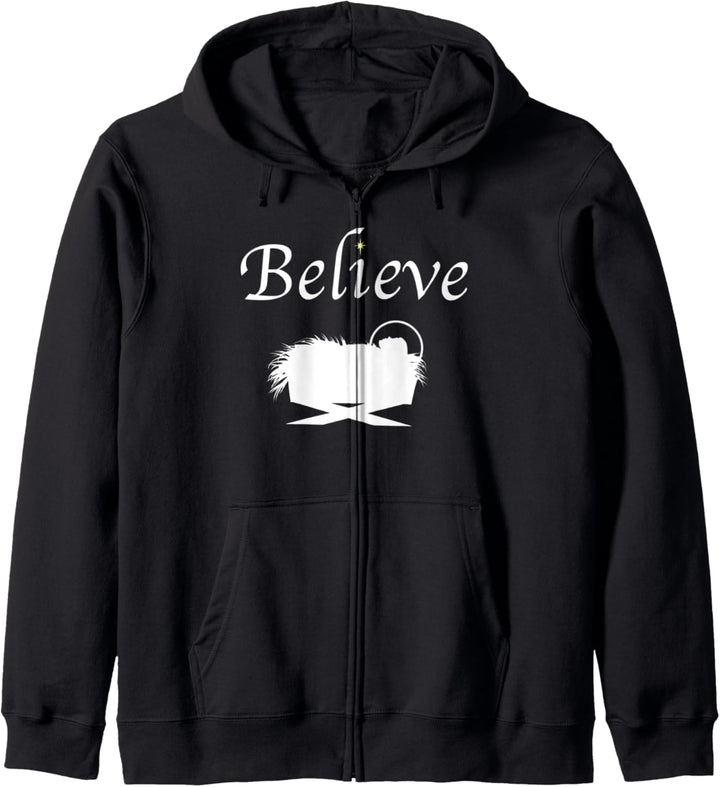 Believe Baby Jesus Nativity Spiritual Kapuzenjacke