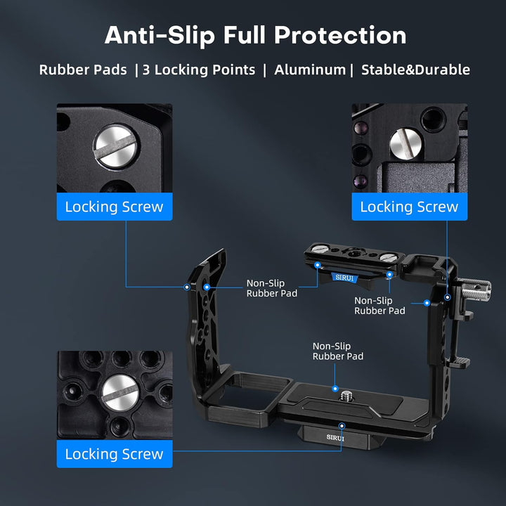 SIRUI FX30 FX3 Cage käfig für Sony FX30 FX3 mit Original XLR-Griff, HDMI-Kabelklemme, für ARRI 3/8"-