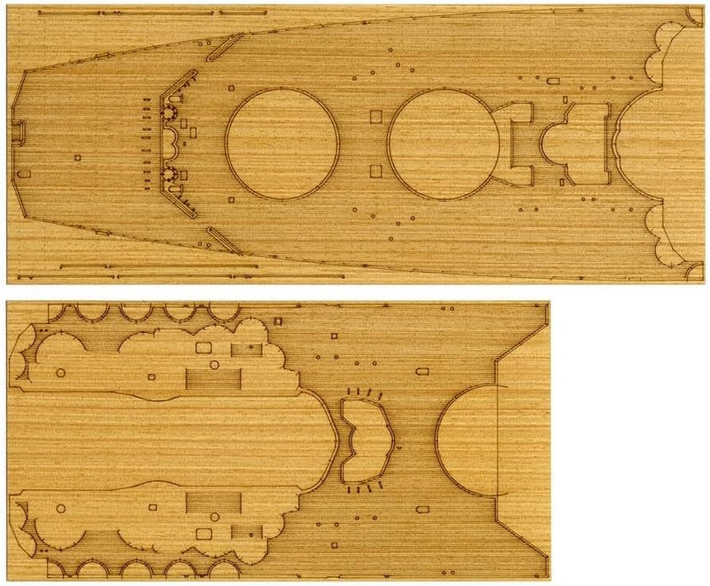 Tamiya 300012645 - 1:350 WWII Yamato Holz-Deck Dekor, Modellbauzubehör, Mittel, Braun
