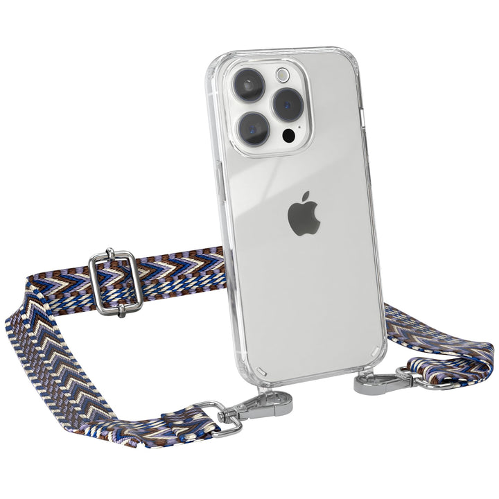EAZY CASE Handykette - Verstellbares Taschenband kompatibel mit iPhone 15 Pro, Schulterriemen, Handy