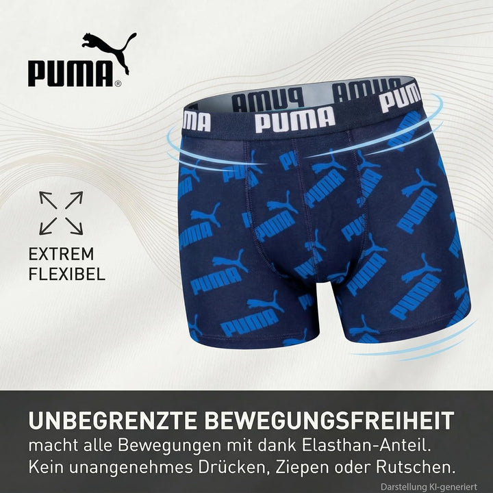 PUMA Children Unisex Boxer Unterwäsche (5er Pack), Blau