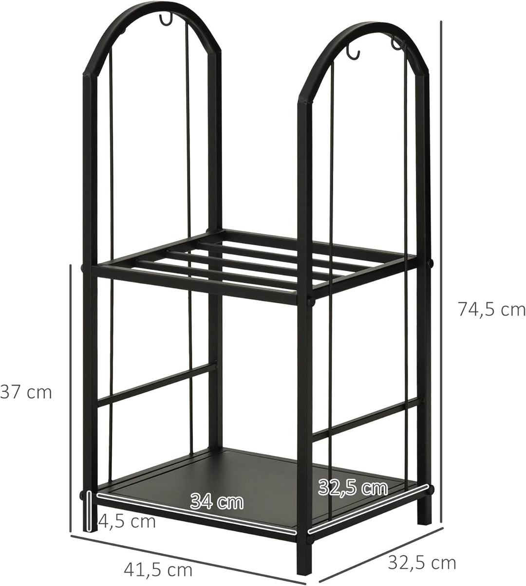 Outsunny kaminholzregal Kaminholzständer Brennholzregal mit 4 zusätzlichen Brennholzwerkzeugen Kamin