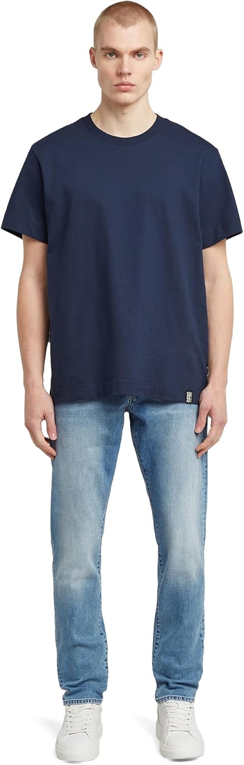G-STAR RAW Herren 3301 Tapered Jeans 34W / 38L Blau (Lt Indigo Aged 51003-c052-8436), 34W / 38L Blau