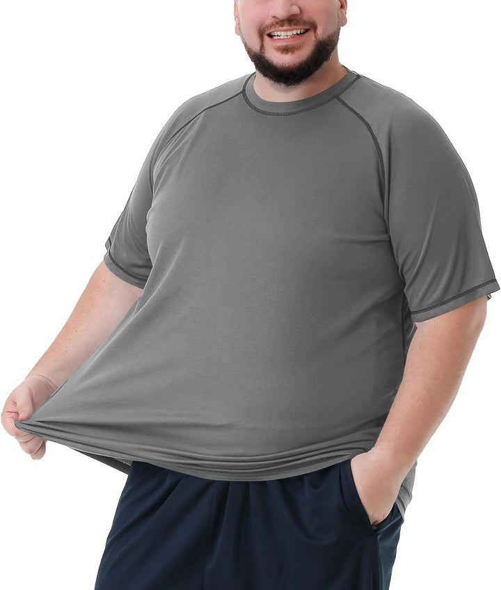 Herren grosse grössen Übergrösse Schwimmshirt Rash Guard Männer Schutz Beach T-Shirt Shortsleeve XXL