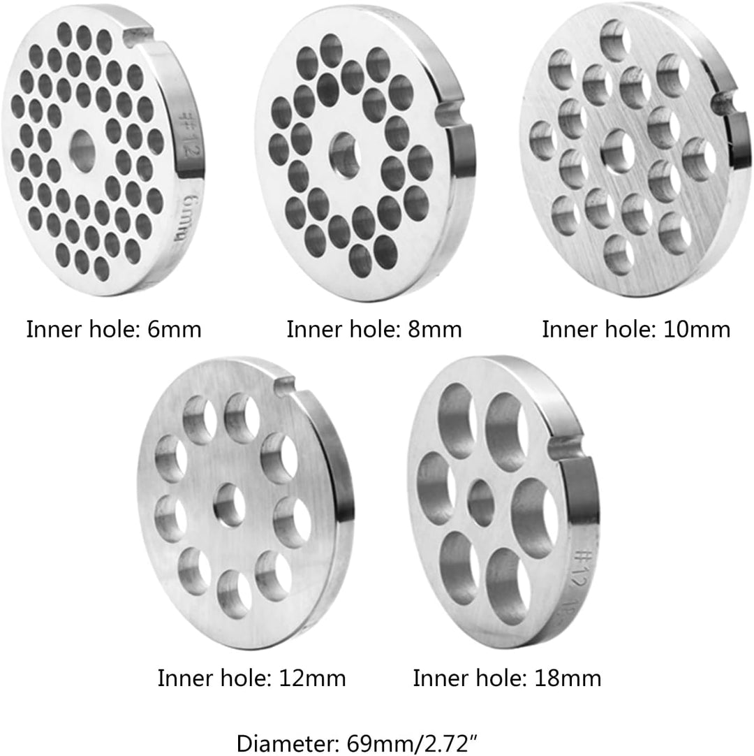 Mahlplatte, Edelstahl-Fleischwolf-Scheiben-Ersatz für manuelle Fleischwolf-Zubehör Typ 12 18 mm, 18