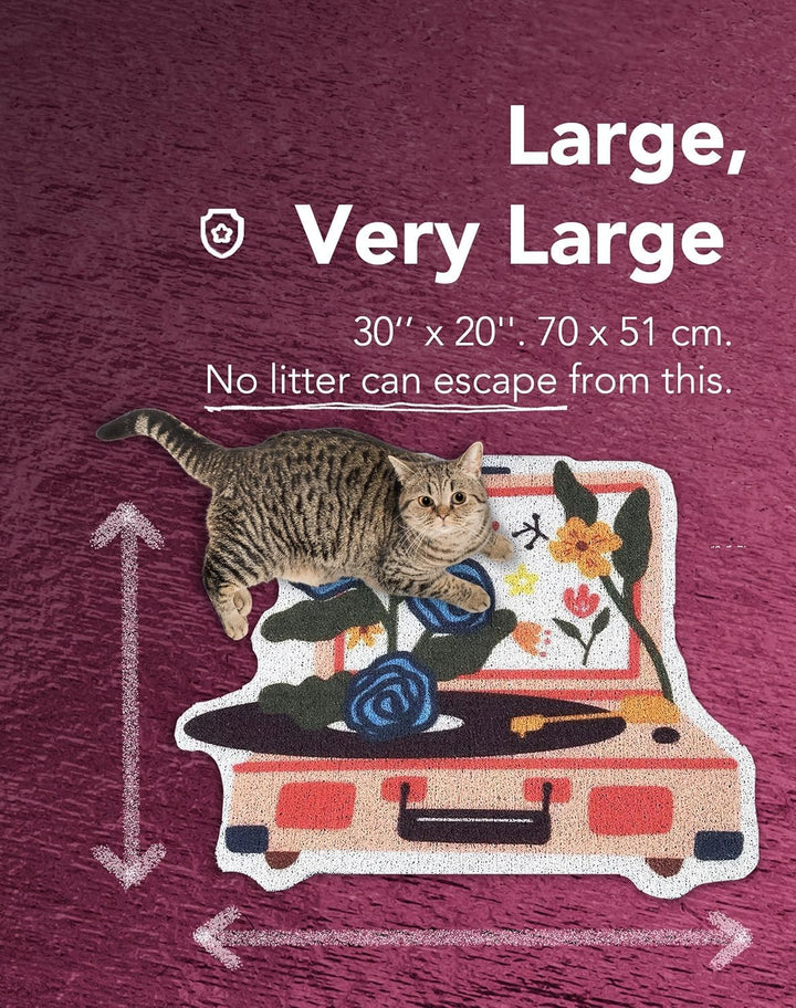 Lukamoo® Katzenstreu Matte 76×51 cm (Plattenspieler), Plattenspieler