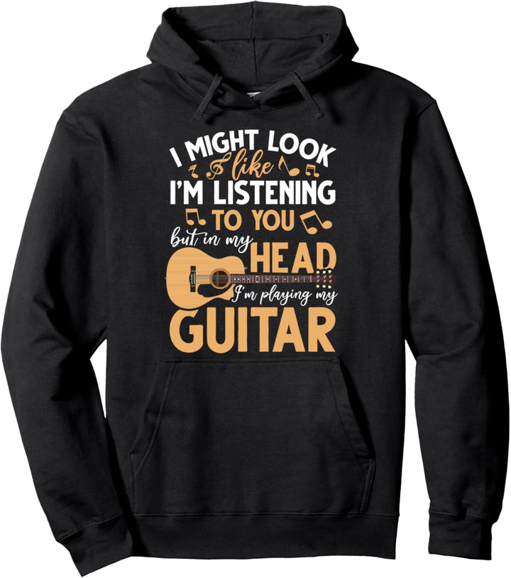 Musikinstrument Hobby Gitarrist Musiker Lustiges Gitarre Pullover Hoodie