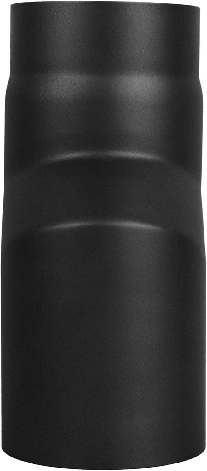 LANZZAS Rauchrohr Versatzbogen mit 40 mm Versatz - im Durchmesser Ø 150 mm - Farbe: gussgrau - Ofenr