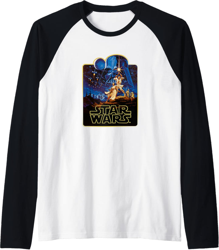 Star Wars A New Hope Luke & Leia Vintage Poster Raglan