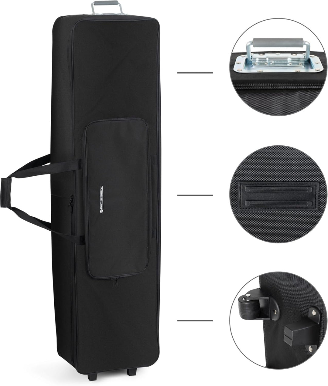 McGrey KBT-3222-88 Keyboardtrolley - Trolley-Gigbag für Keyboard & Piano mit 88 Tasten - Leicht, kom