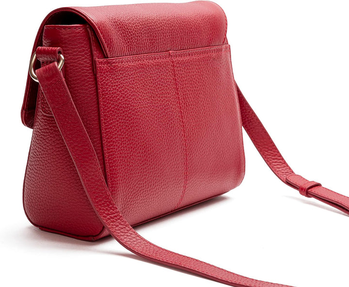 Lazarotti Bologna Leder Umhängetasche Damen | verstellbarer Schultergurt | mittelgrosse Crossbody Ba