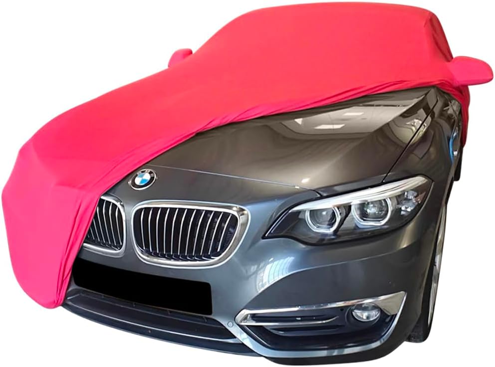 Indoor Autoabdeckung kompatibel mit BMW 2-Series F22 Coupe mit Spiegeltaschen SUPER Soft Stretch