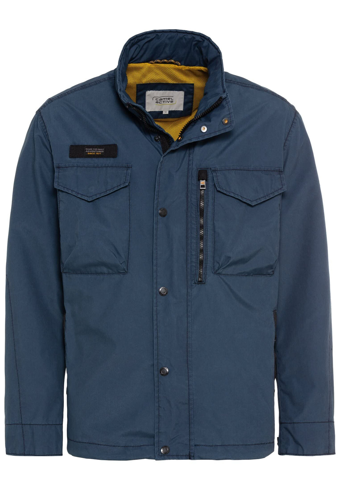 camel active Herren Blouson mit Stehkragen 56 Blau, 56 Blau
