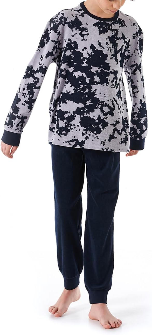 Schiesser Jungen Schlafanzug Set Pyjama Warme Qualitäten Frottee - Fleece - Interlock - Grösse 140 B