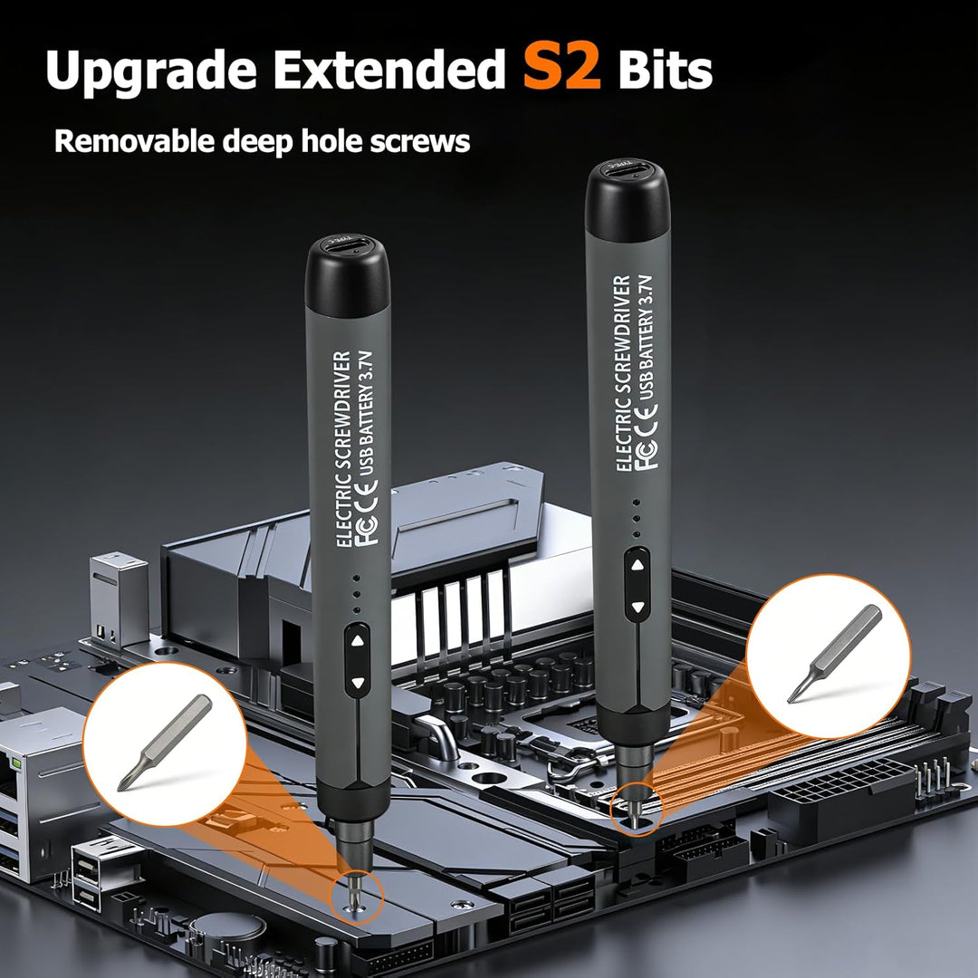 Mini Elektrischer Schraubendreher Set, 46 in 1 Präzisions Elektro Schraubendreher Set mit 36 Magneti