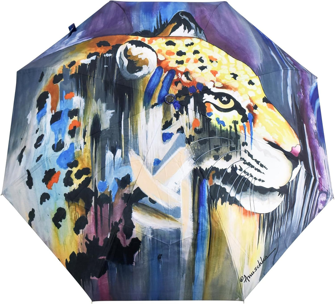 Anuschka Hand Painted Leather Multicompartment Organiser Tote Abstract Leopard, Abstract Leopard