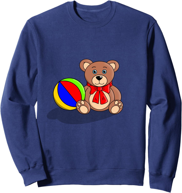 Kleiner Bär mit farbiger Kugel Sweatshirt