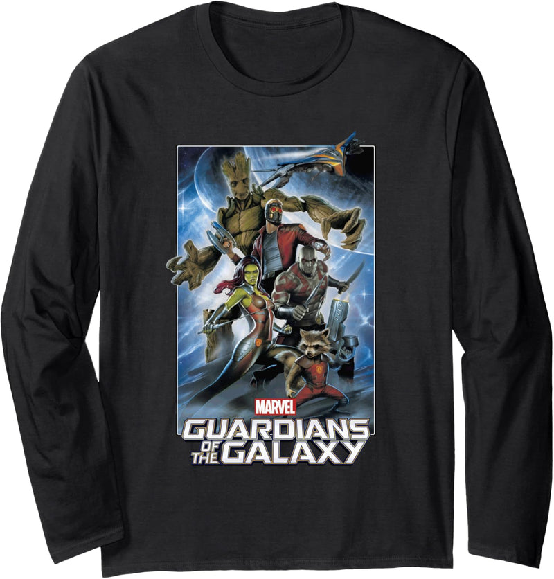 Marvel Guardians Of The Galaxy Comic Themed Framed Poster Langarmshirt