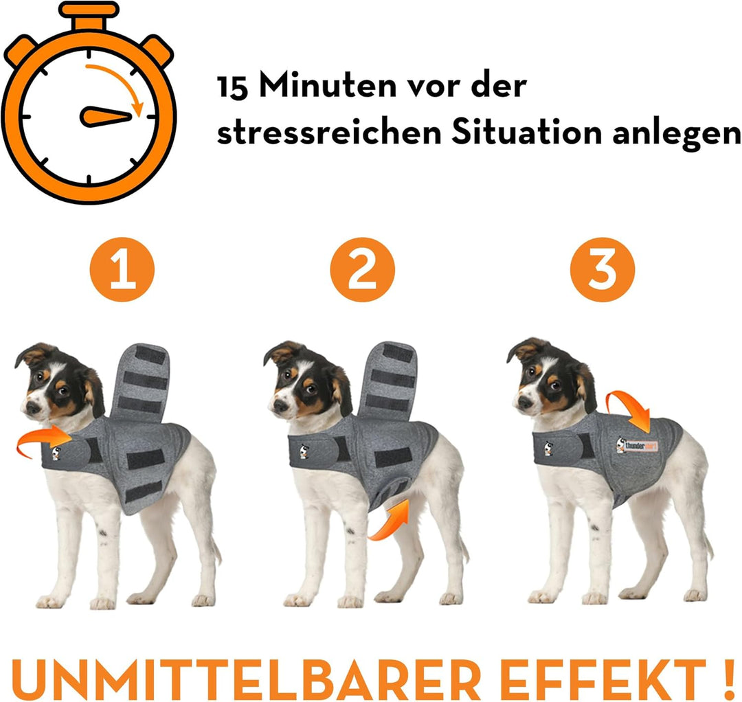 Thundershirt: Beruhigungsweste für Hunde - Grau - Grösse S S Nur Jacke, S Nur Jacke