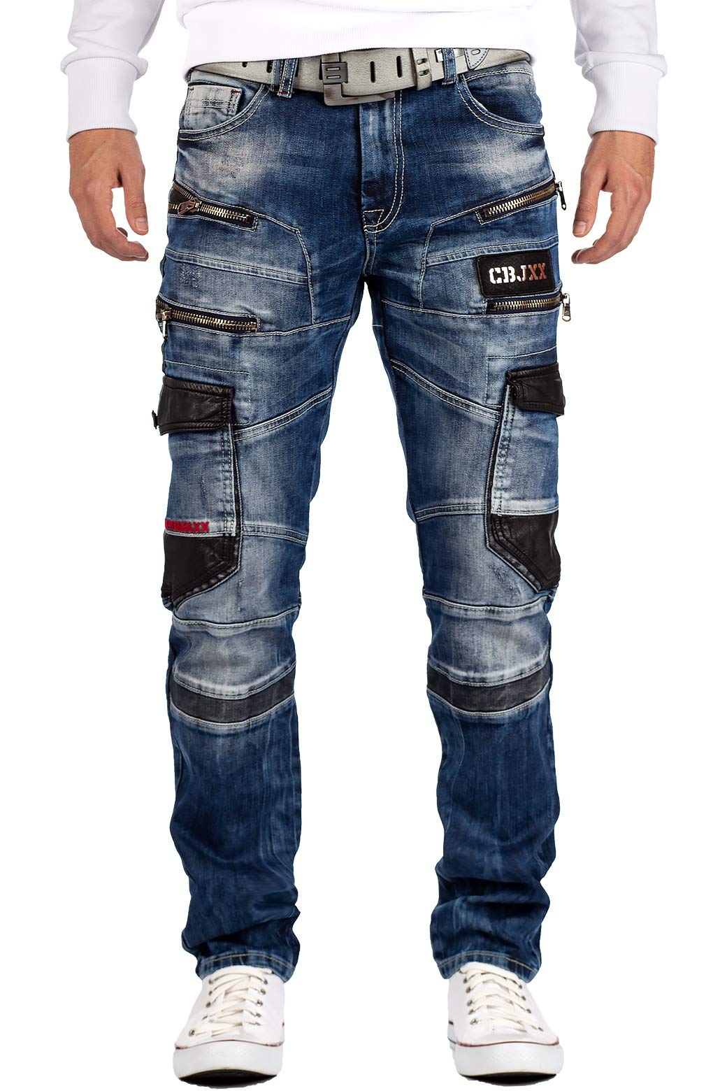 Cipo & Baxx Herren Jeans A-001-cbhjs057, 31W / 34L Sturmblau