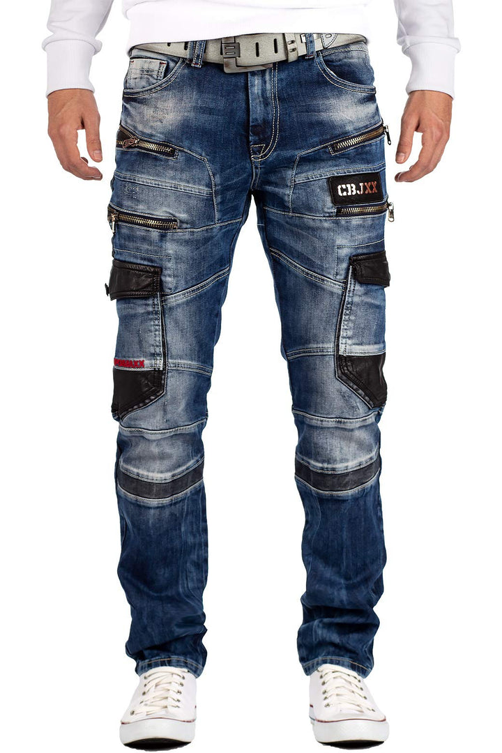 Cipo & Baxx Herren Jeans A-001-cbhjs057, 31W / 34L Sturmblau
