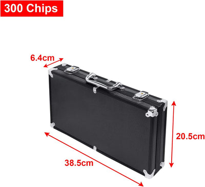 AufuN Pokerset mit hochwertigen Chips Laser Pokerchips Poker inkl. 2X Pokerdecks, 5X Würfel, 1x Deal