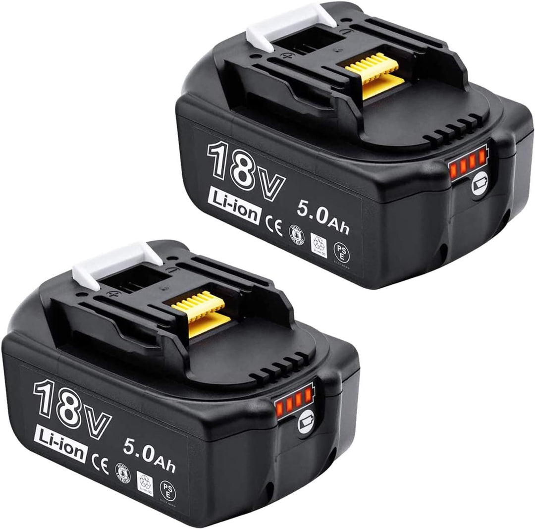 AKKOPOWER 2Pack 18V 5000mAh Akku Kompatibel mit BL1850 BL1860B BL1855 BL1840 BL1830 BL1835 BL1820B B