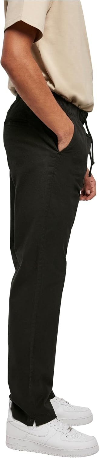 Urban Classics Herren Straight Slit Trouser M Schwarz, M Schwarz