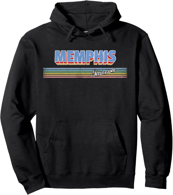 Memphis Retro-Souvenir Tennessee TN Pullover Hoodie