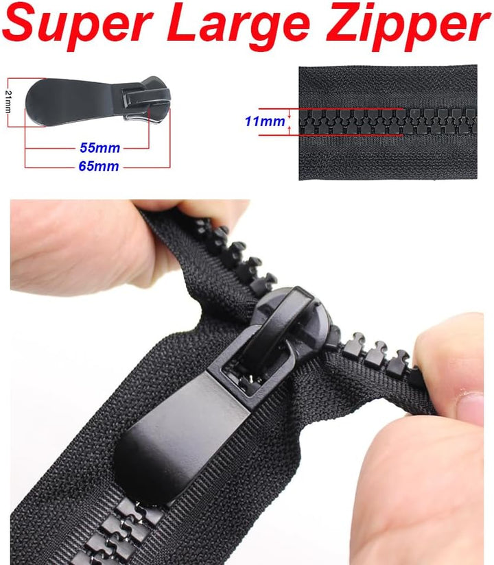 YaHoGa 112 cm #15 Gross Reissverschluss Kunststoff 2 Wege teilbar 11mm Reissverschluss für Winterman