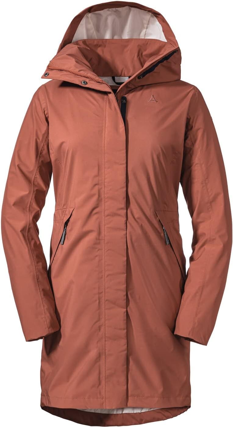 Schöffel Damen Parka Sardegna L, wind- und wasserdichte Regenjacke für Frauen mit praktischen Tasche
