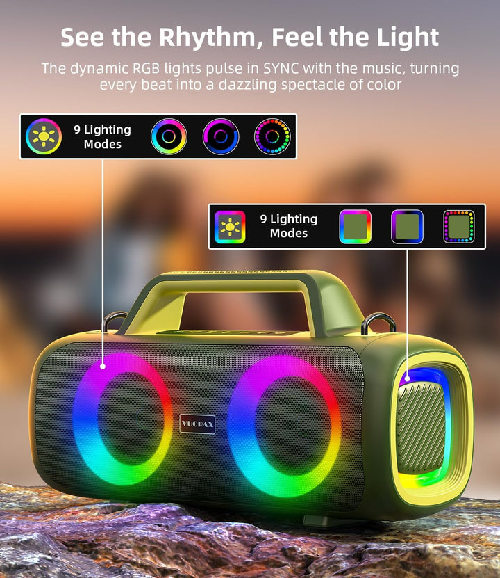 Bluetooth Lautsprecher Tragbar Musikbox 140 Peak Outdoor Bass Boost Speaker | 2 Subwoofer + 2 Tweete