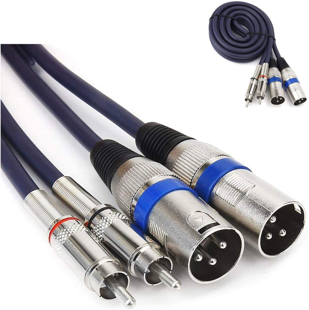 HTRUIYATY 2×XLR Männlich Kable auf 2×Cinch Kabel RCA kable, HiFi Stereo Audio Verbindung XLR Patchka