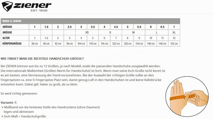 Ziener Kinder LETT AS glove junior Ski-Handschuhe/Wintersport | wasserdicht, atmungsaktiv 3 schwarz