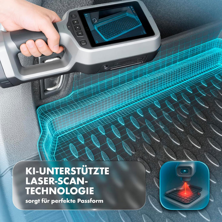WALSER Kofferraumwanne &amp; Gummi Fussmatten Set für Mercedes-Benz GLC (X253) 06/2015-2023, 100% passge