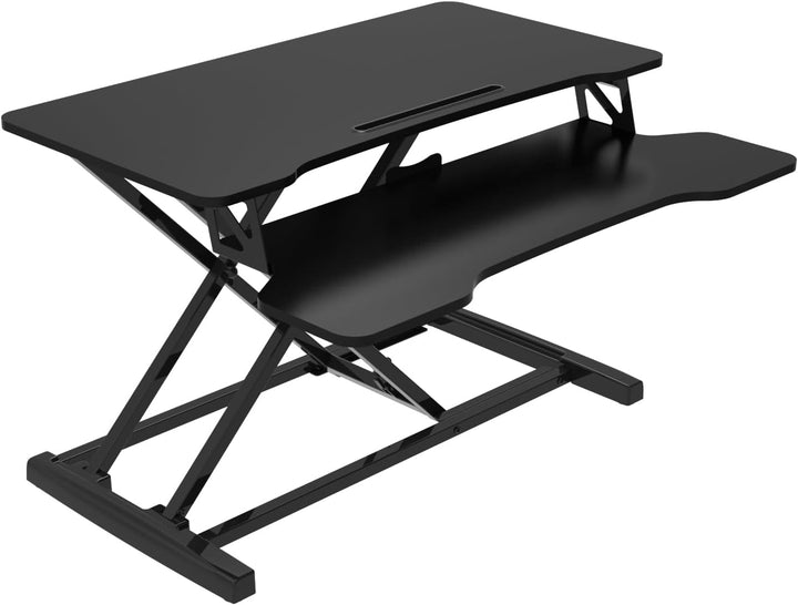 UPdesk Cross - Schreibtischaufsatz höhenverstellbar für Laptop & PC - Schreibtischerhöhung - Stehpul