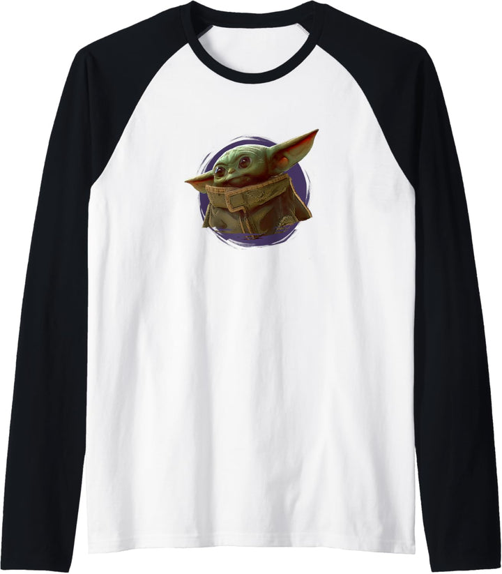 Star Wars The Mandalorian The Child Purple Smoke Raglan