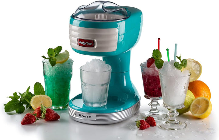 Ariete 76 Ice Crusher Party Time, Eismaschine, 30 W, abnehmbarer Eiscrusher-Korb, transparenter Deck