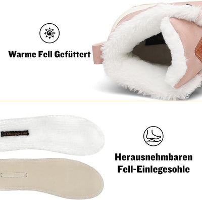 Mishansha Damen Herren Winterschuhe Warm Gefüttert Winterstiefel Wasserdicht Trekking Wanderschuhe G