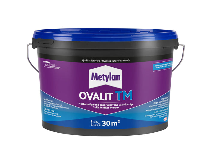 Metylan Ovalit TM, Tapetenkleber pur oder als Zusatz für Tapetenkleister, sehr starker Kleber für sc
