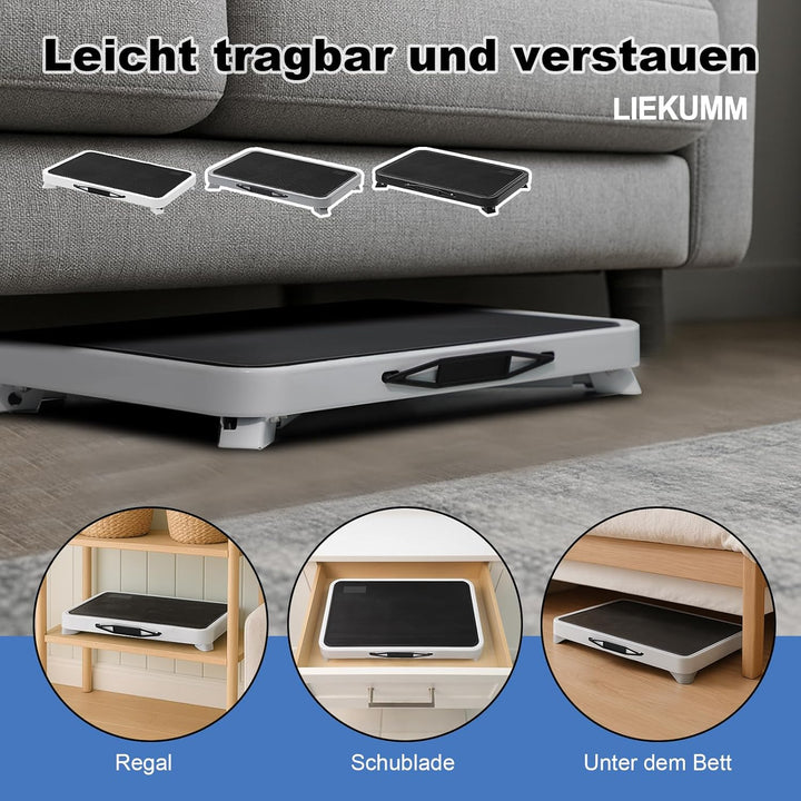 LIEKUMM 3-stufiger Tritthocker Klappbar, 150 kg Tragkraft Hocker Höhenverstellbar, Klapphocker mit R