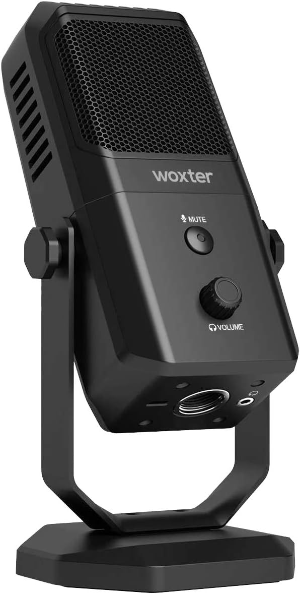 Woxter Mic Studio 100 PRO - Professionelle Mikrofon Kondensation (Niere und omnidirektional), 3,5mm,