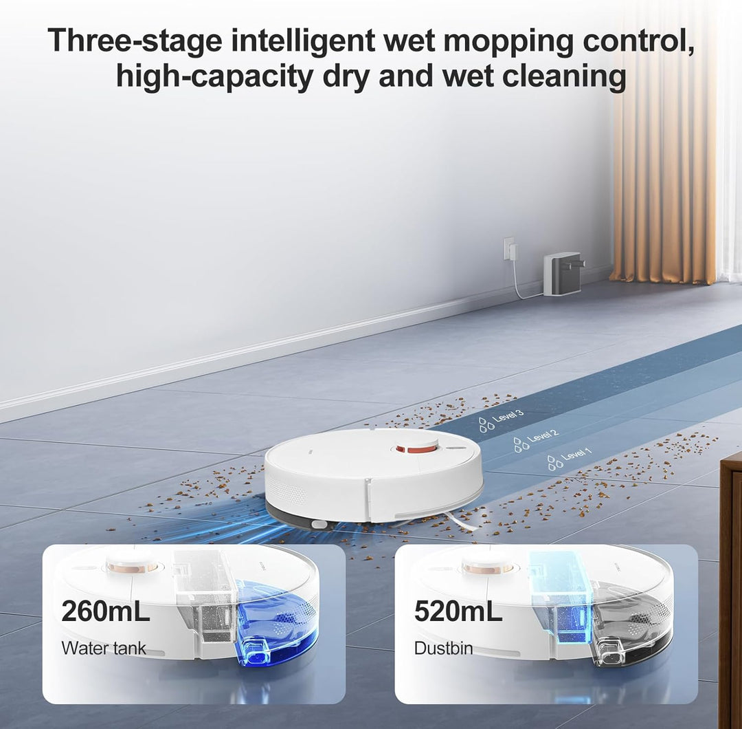XIAOMI Saugroboter S40C, Staubsauger und Mopp 2-in-1, 5000 Pa Sauger mit LDS-Laser-Navigation, autom