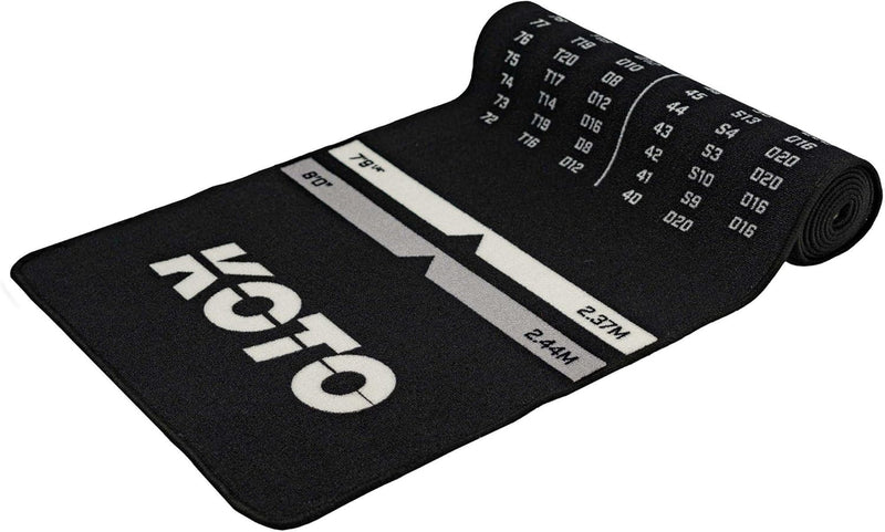 KOTO - Oche Carpet Checkout 285 x 80 cm Dartmatte, Professionelle Dartmatte zum Schutz des Bodens un