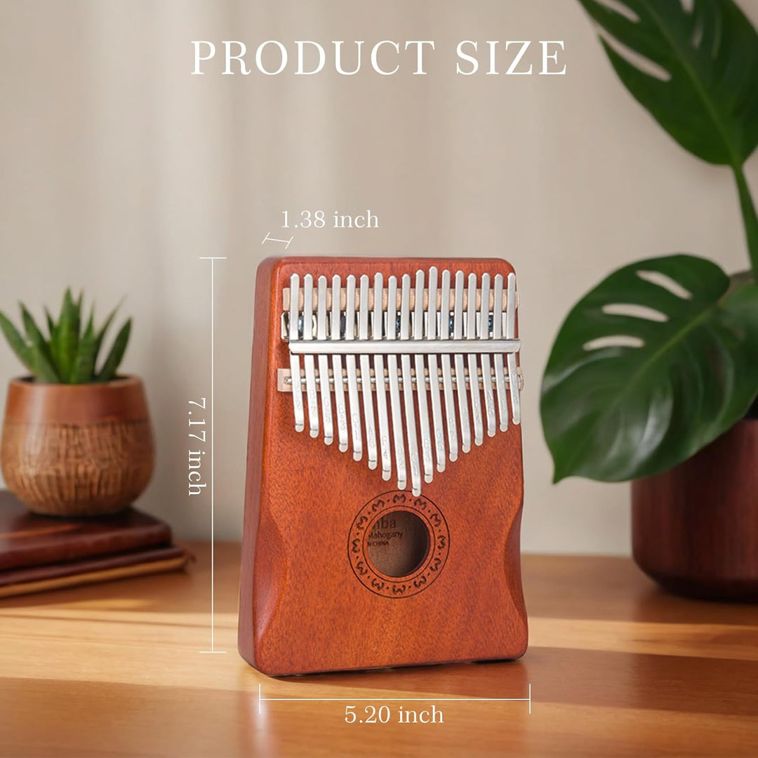 Kalimba Daumenklavier 17 Tasten, Fingerpiano Mbira Tragbare Musikinstrumente für Erwachsene Anfänger