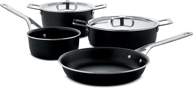 Alessi Töpfe & Pfannen POTS&Pans,Set 6 PENTOLE A, Aluminium, Edelstahl 18/10, Mehrfarbig, One Size