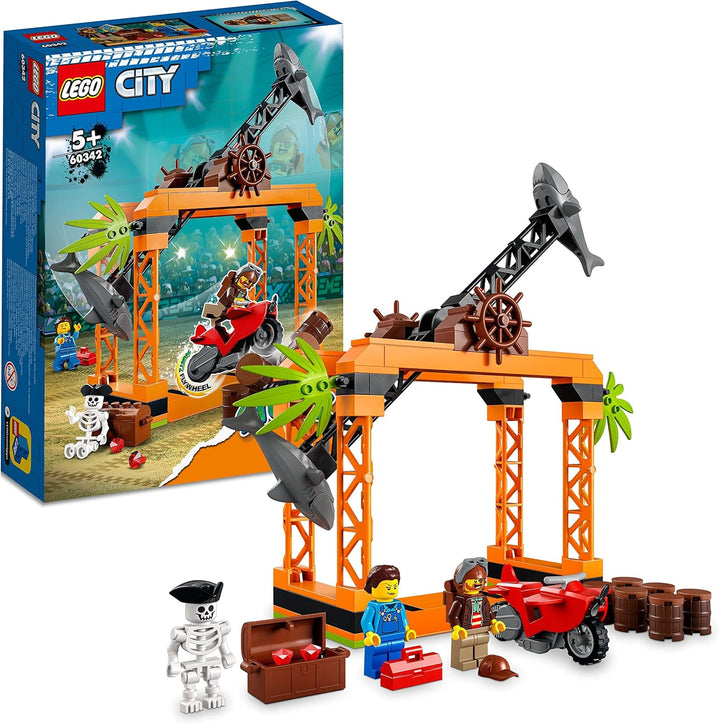 LEGO 60342 City Stuntz Haiangriff-Challenge Set, Inkl. Motorrad Und Stunt Racer Minifigur, Action-Sp