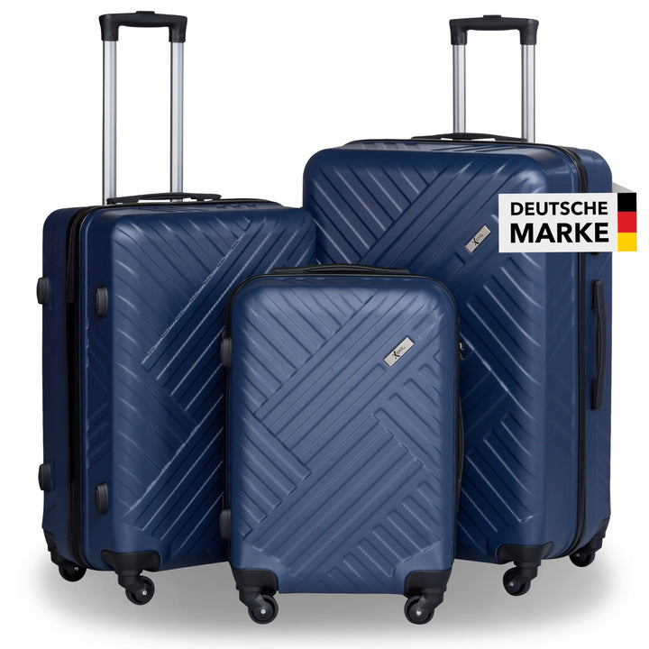 Xonic Design Reisekoffer - ABS Hartschalen Koffer mit 360° Leichtlauf-Rollen - hochwertiger Trolley